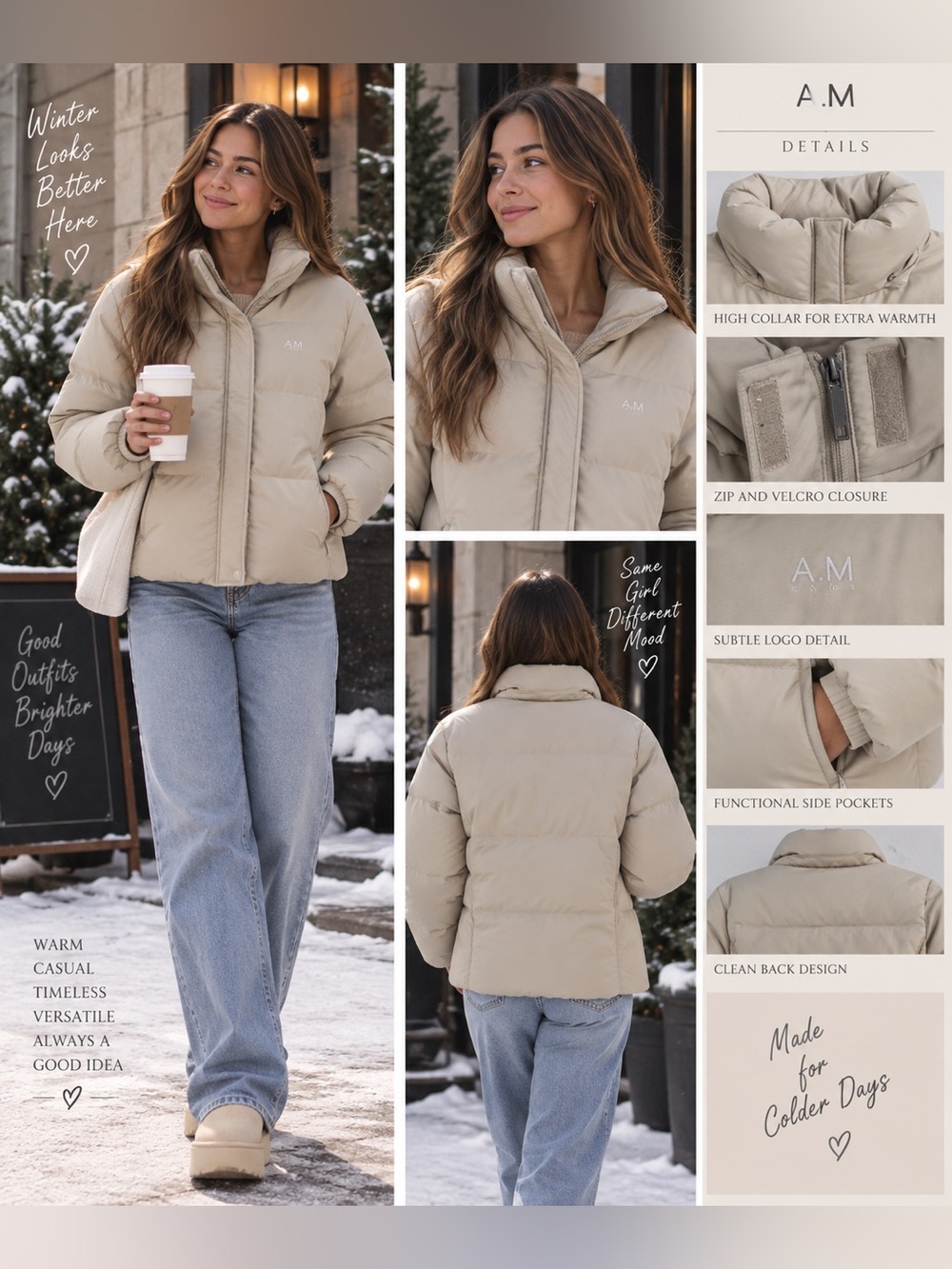 Winter Parka Jacket Thick Cotton Padded Coats Puffer Juniors / women size small